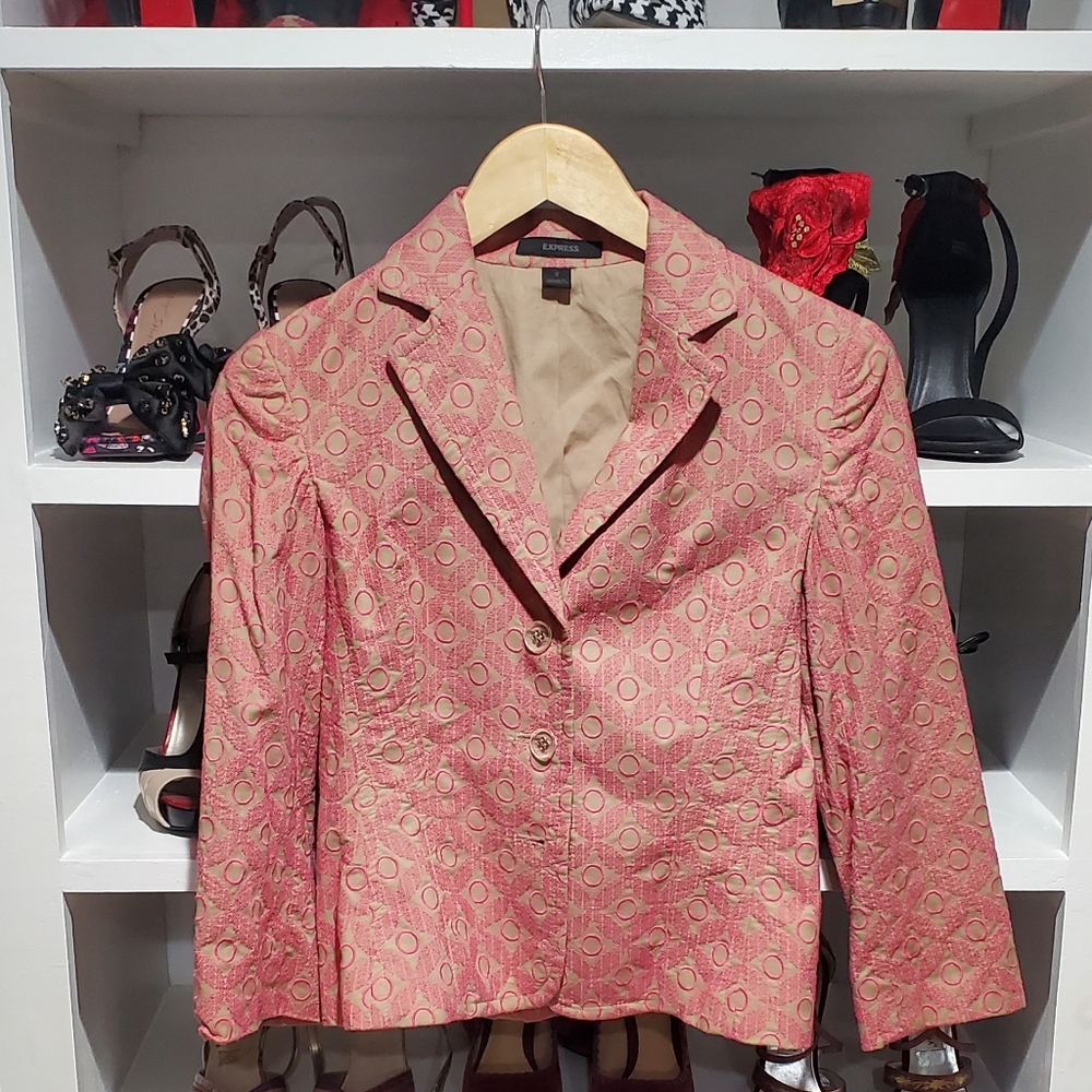 Express size 2 tan and coral blazer